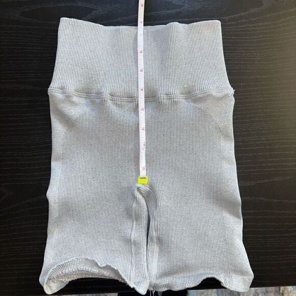 Free people High Waist Ribbed Biker Shorts In Grey - Picture 6 of 9